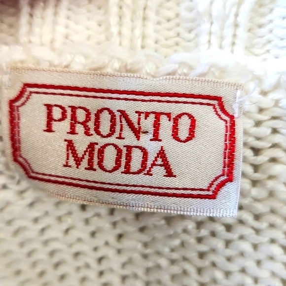 Vintage Pronto Moda Knit Crochet Nautical Sweater Top - Picture 5 of 5